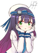 松輪がこちらをみている