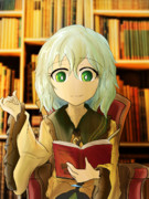 図書館で