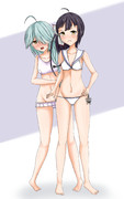 独艦水着　藤波＆浜波