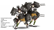 【MMDモデル配布】艤装あり伊勢改・日向改ver1.01【MMD艦これ】