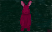 暗い紅色のうさぎ　Dark Pink Rabbit