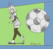 ヒールパスするラビアオリックスちゃん