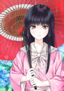 愛兎を迎えに紫陽花の小道