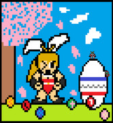 春のバニーマキマキ（ゆかいな仲間もいるよ）