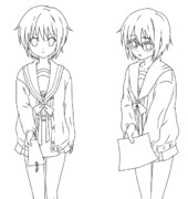 放送で描いた長門　線画