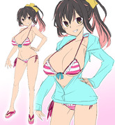 水着パーカー長波様。