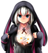 ゆかりさんのパーカーを着てウッキウキのあかりちゃん