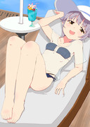 プールサイドの幸子は大人ｶﾜｲｲ