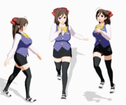 間宮さんが歩いたり走ったりスキップしたり