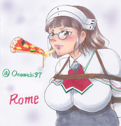 ピザヲタベテルローマサン