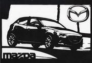 切り絵　MAZDA DEMIO