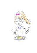 ホットケーキを食べる椎名法子