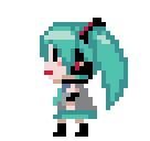 とことこ歩くミクちゃん