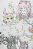 騷霊長女の淫魔と地獄の踊り子女神コンビ