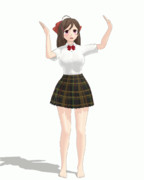 盆踊りの練習をするJK間宮さん