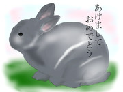 2011年賀状　うさぎ