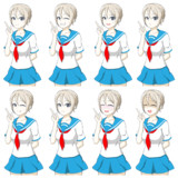 周子立ち絵＿セーラー服ver（サンプル１）