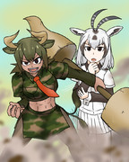 オーロックスとアラビアオリックス