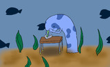 ヤクを吸うチンアナゴ