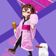 ゆかたで