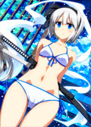 水着で涼む妖夢ちゃん！