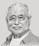 追悼似顔絵：津川雅彦さん