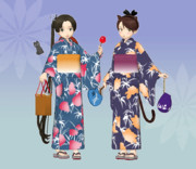 【MMD艦これ】綾波・敷波 浴衣【モデル配布】