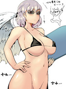 お忍びでバカンスに来るも気付かれてしまうサグメさん