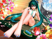 【今日のミクお姉さん】涼しく過ごすの…♡