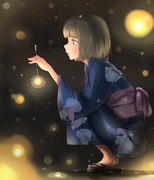 線香花火 ニコニコ静画 イラスト