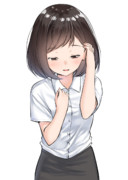 伏し目 ニコニコ静画 イラスト