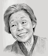 追悼似顔絵：菅井きんさん