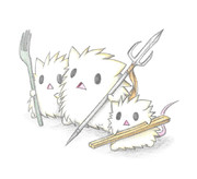 戦う準備をするネズミ