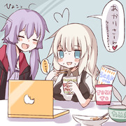 予想外に早く帰宅してきたゆかりさんに容疑否認するあかりちゃん