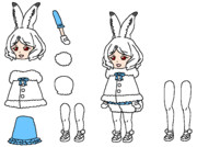 ホッキョクウサギ（新）PNG