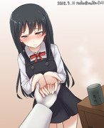 「司令官、食後のお茶…っ！こちらに、おきますっ、熱いです！ 　お気をつけください…！」