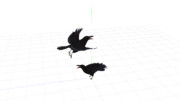 【MMDモデル配布】勝手に飛ぶカラスと自分で飛ばすカラス Ver1.0