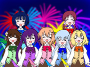 ラビットハウスのみんなでラムネと花火大会