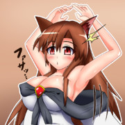 服をファサッと…