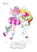 (プリパラ)ぬって、みたー！(ぬりえ)