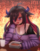 ペヤングMAXENDを食べるモルルちゃん