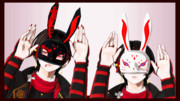【MMD】兎面2種【アクセサリ配布終了】