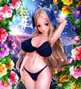 【朝ビキニ：朝風編】朝姫と 楽園で…♡