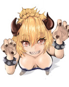 下から(｢・ω・)｢ｶﾞｵｰなクッパ姫ちゃん