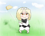 低反発枕に反発するヒメアリクイ