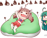 人をダメにするずんだもちクッションに捕獲されたきりたん