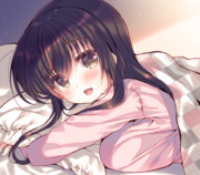 添い寝 ニコニコ静画 イラスト