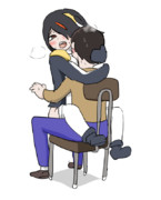 コウテイペンギンに抱きしめられる