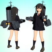 【MMDモデル配布】ＳＳＲ式 艤装つき初霜改ver1.00