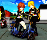 文月、スクーターに乗る!?【MMD艦これ＋モーターフォトギャラリー】